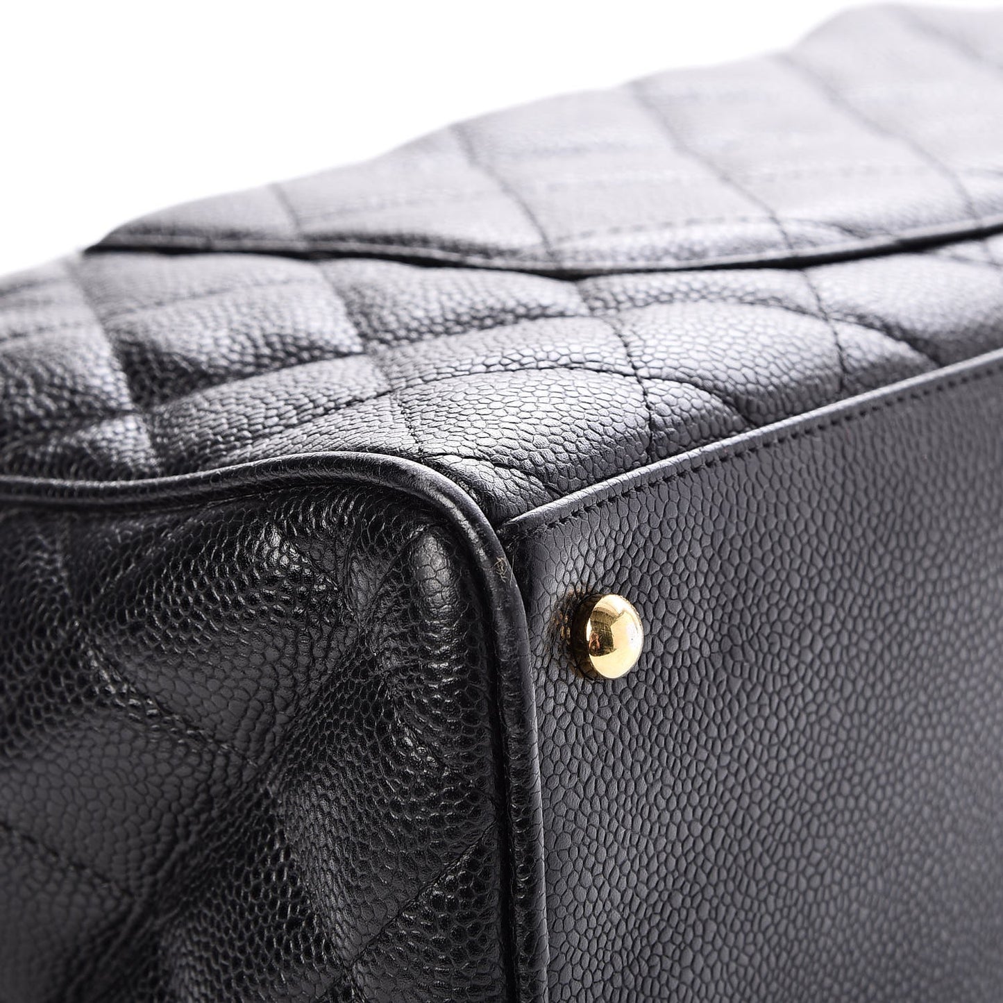 Caviar Quilted Large Bowler Black
