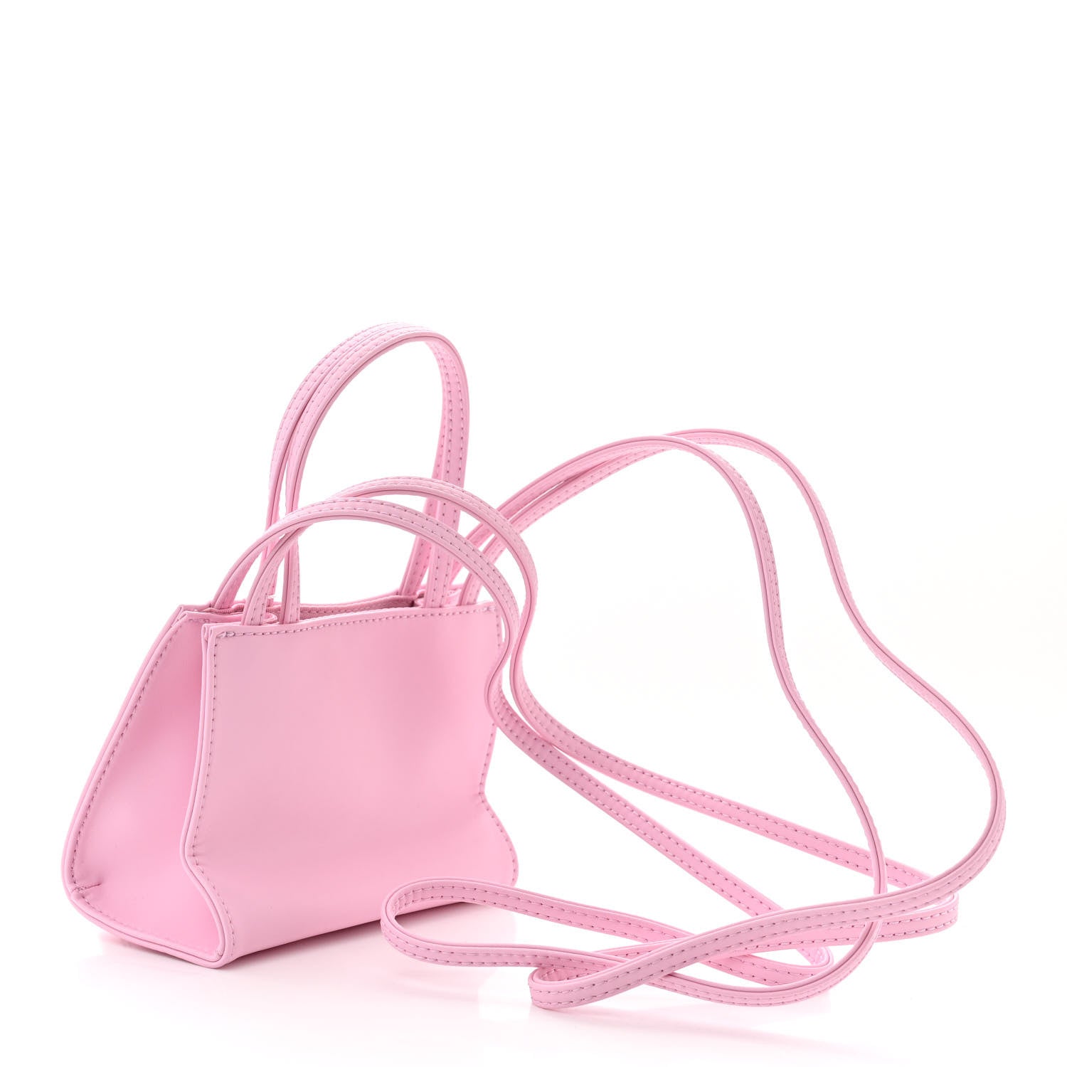 Telfar Vegan Leather Small Shopping Bag Bubblegum 3 of 10