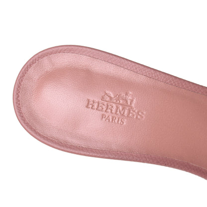 Hermes Epsom Oasis Sandals 37.5 Rose Aube 7 of 9