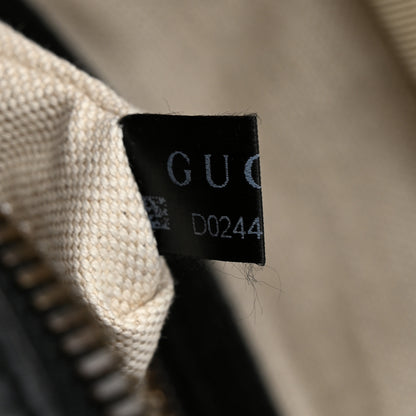 Gucci Pebbled Calfskin Logo Messenger Bag Black 7 of 14