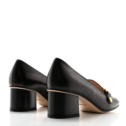 Gucci Malaga Kid Sylvie Web Chain Mid Heel Loafers 36.5 Black 4 of 11