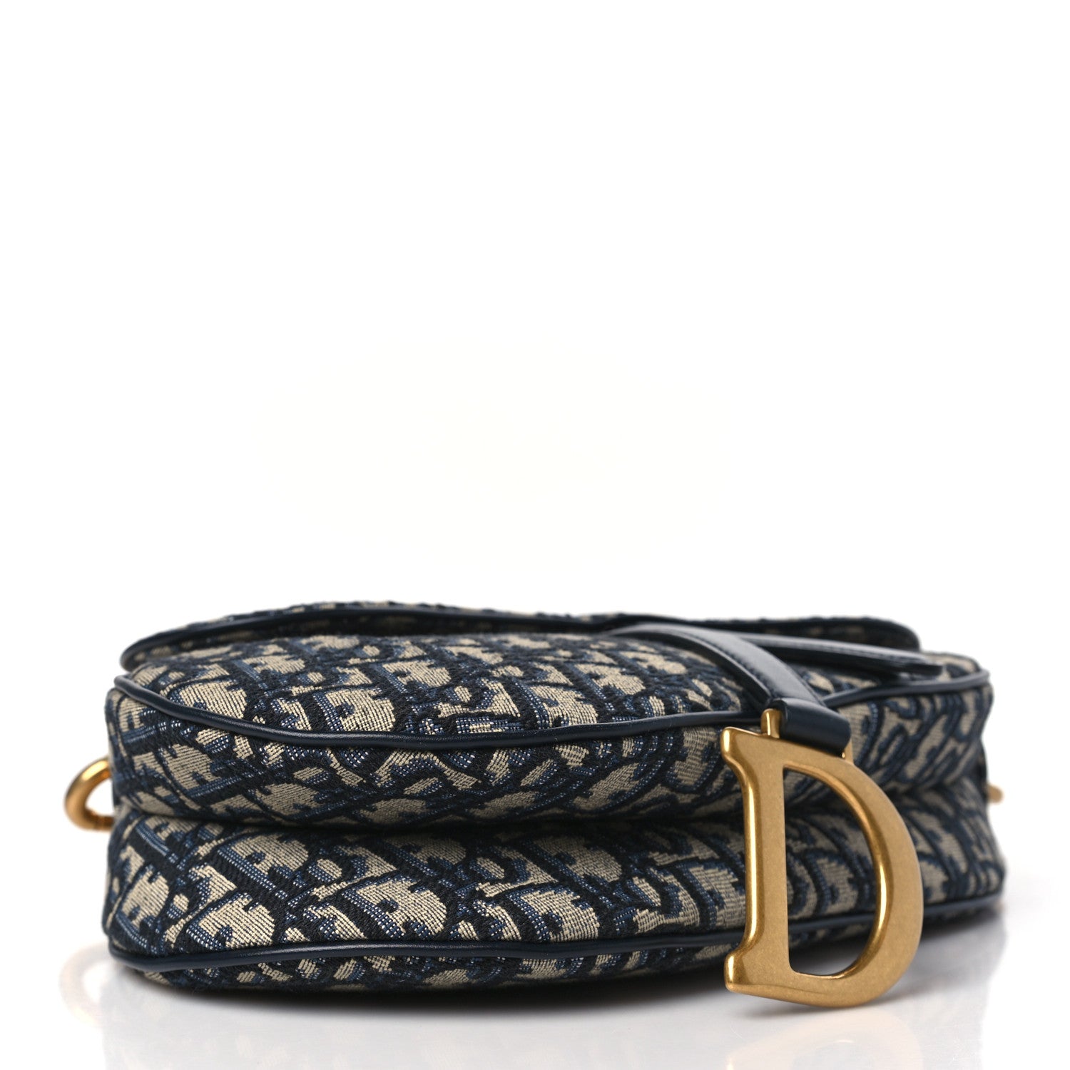 Christian Dior Oblique Saddle Bag With Strap Blue 4 of 8