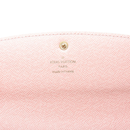 Louis Vuitton Damier Azur Emilie Wallet Rose Ballerine 6 of 8