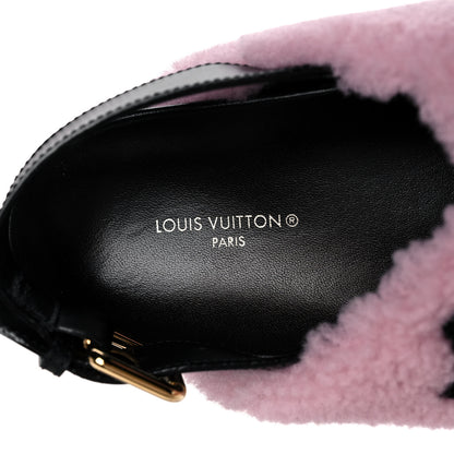 Louis Vuitton Shearling Paseo Sandals 38 Pink 7 of 8