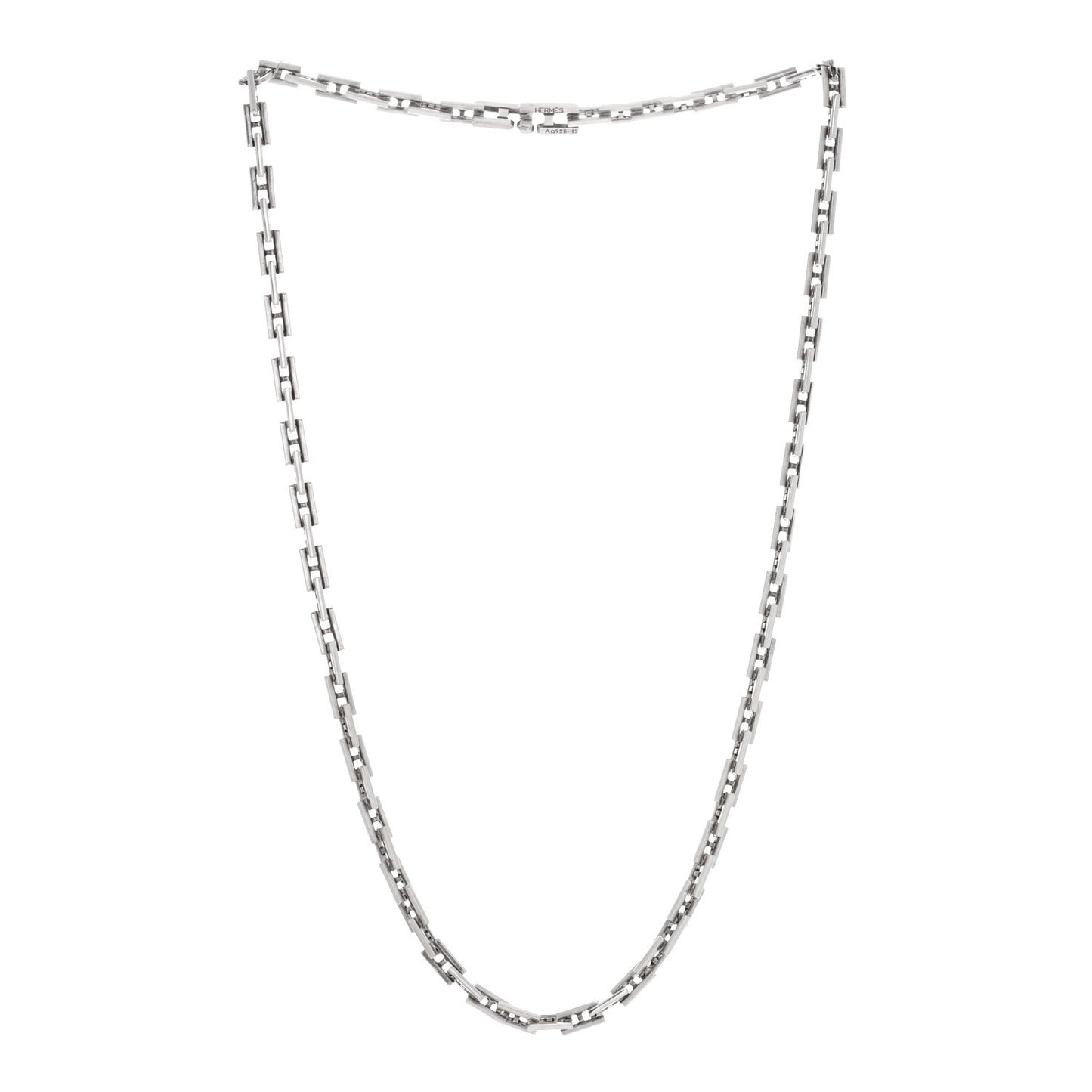 Sterling Silver H Logo Hercules Link Necklace