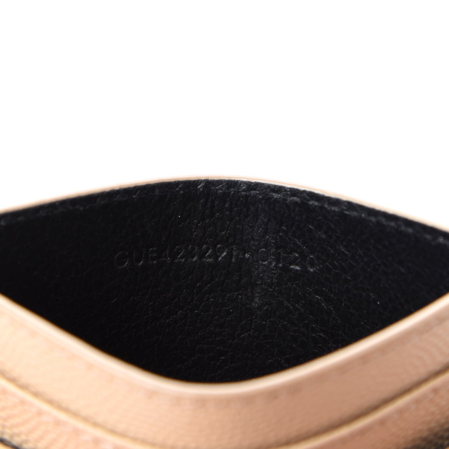 Grain De Poudre Matelasse Chevron Monogram Credit Card Case Nude Powder