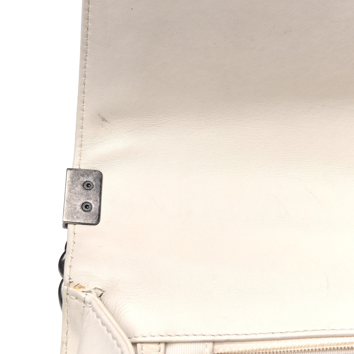 Chanel Patent Quilted Large Boy Flap White 7 of 15