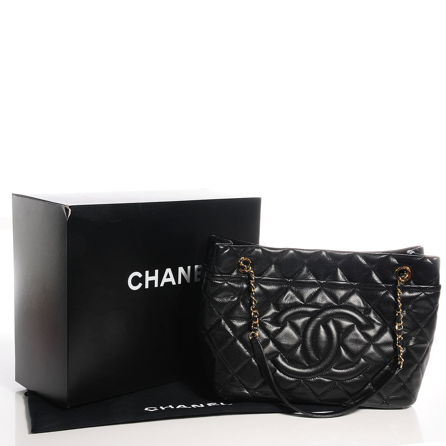 Chanel Soft Caviar Large CC Timeless Tote Black 7 of 16
