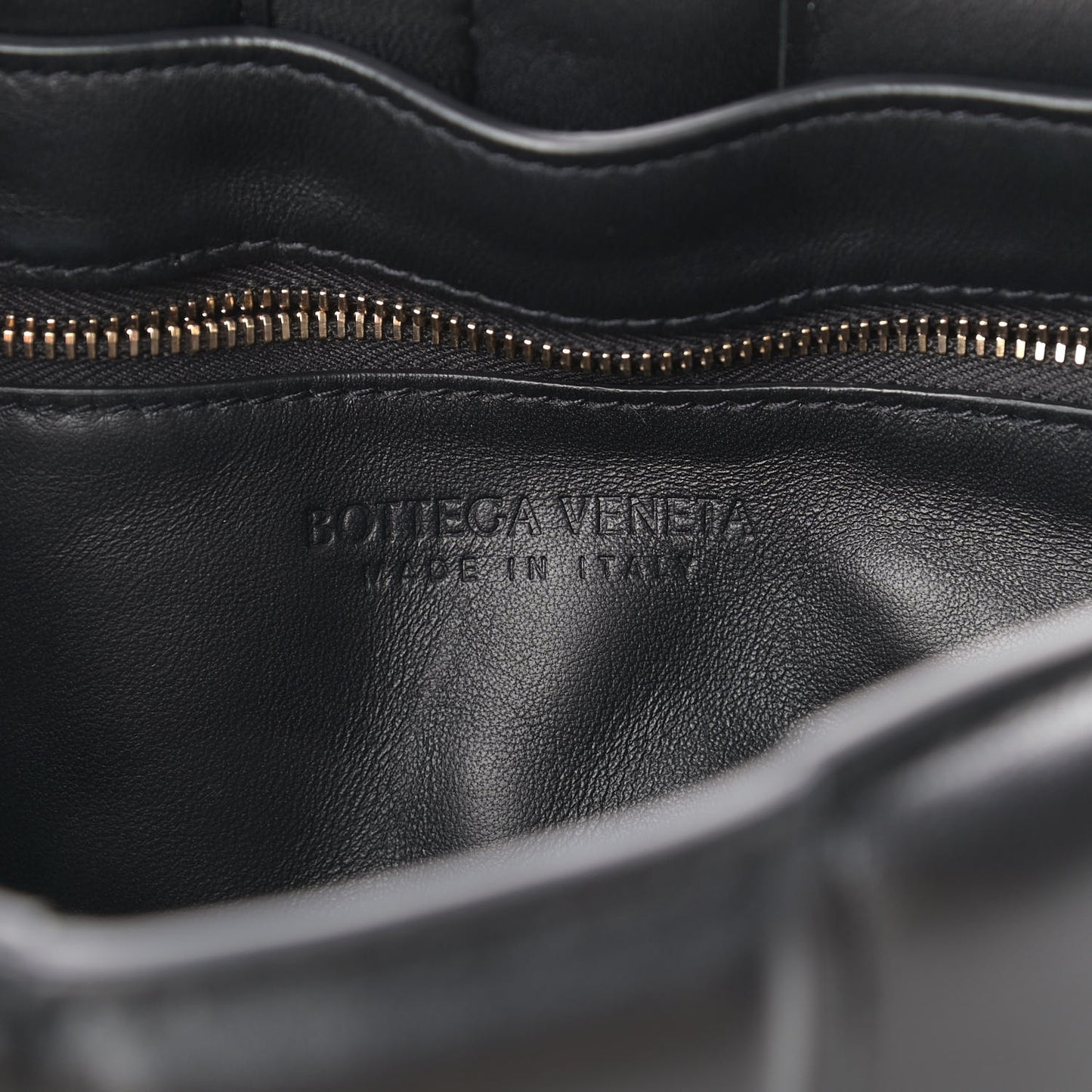 Nappa Maxi Intreccio Padded Cassette Crossbody Bag Black
