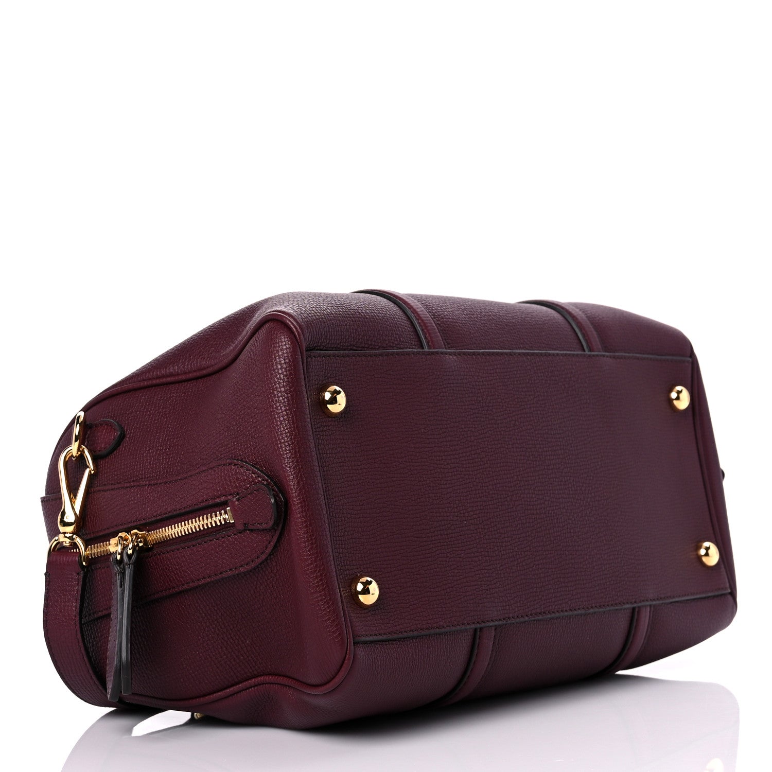 Burberry Derby Calfskin Medium Alchester Bowling Bag Mahogany Red 4 of 15