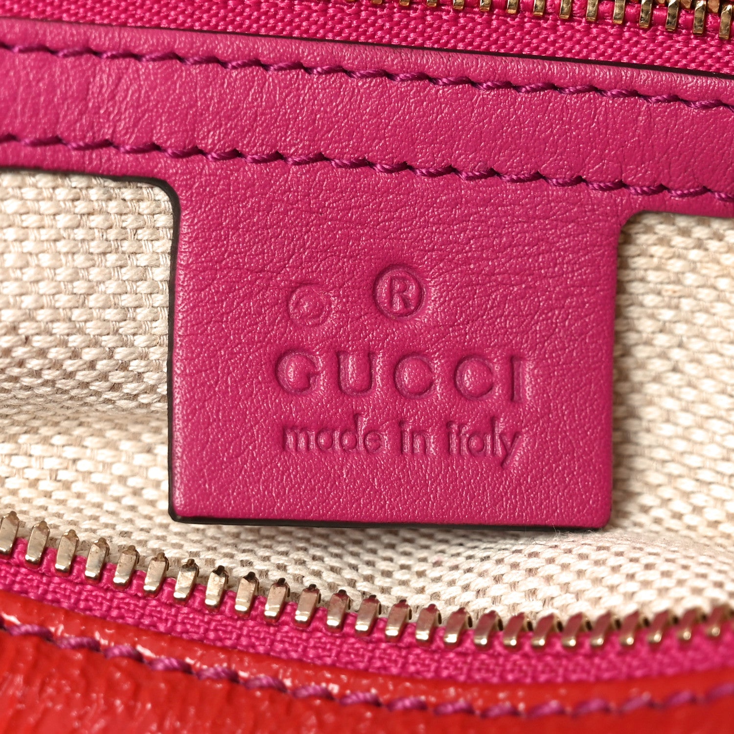 Gucci Vernice Naplack Small Soho Top Handle Satchel Uniform Red 6 of 10