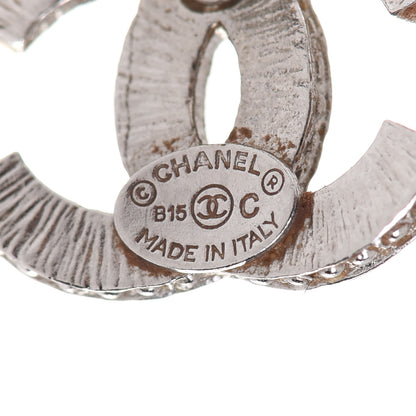 Chanel Crystal Timeless CC Earrings Silver 4 of 4