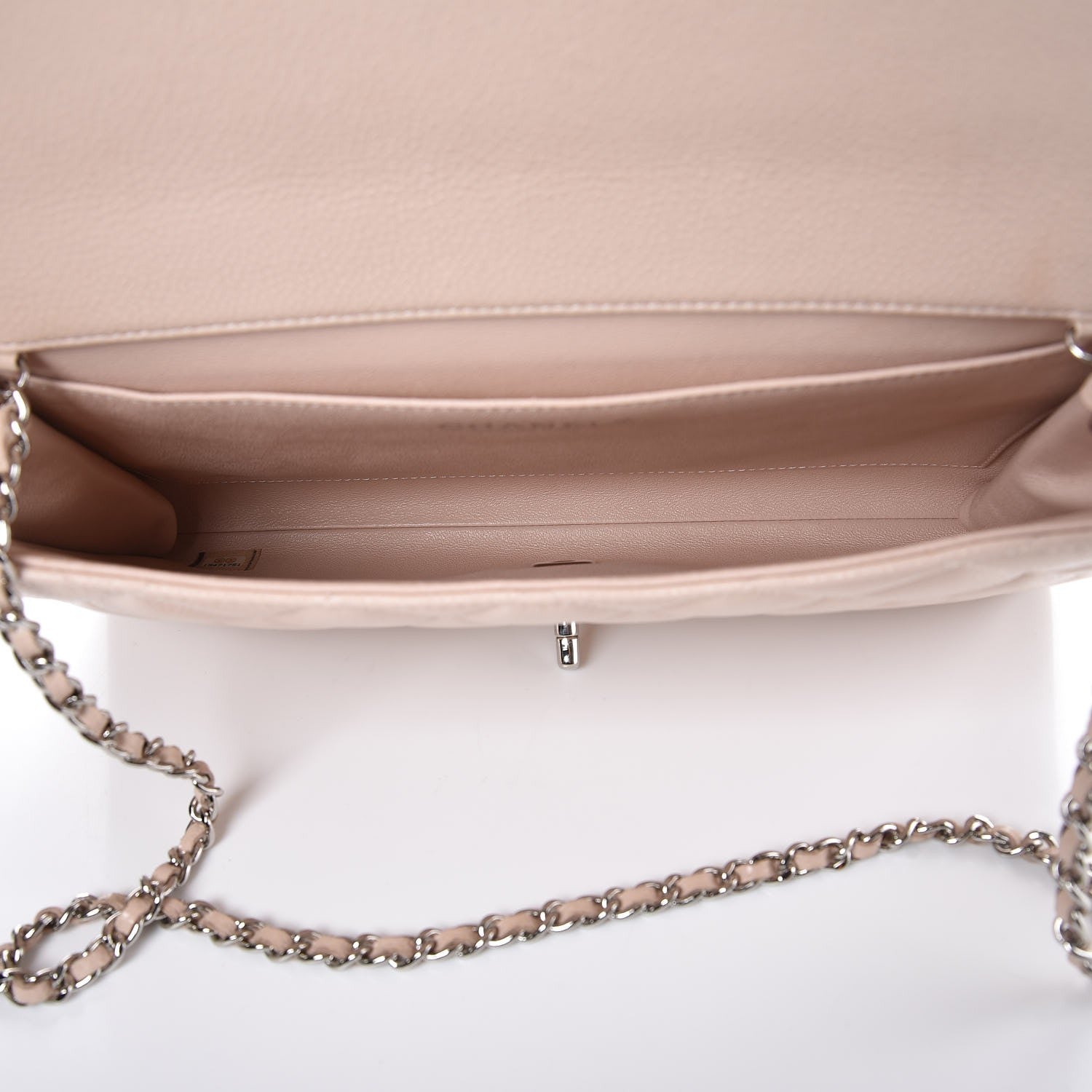 Chanel Caviar Quilted Clutch With Chain Flap Light Pink 6 of 17