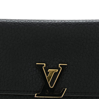 Louis Vuitton Taurillon Capucines Compact Wallet Black 10 of 10