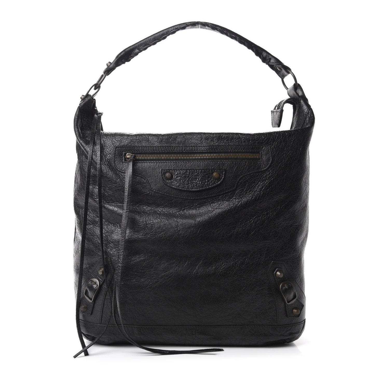 Agneau Classic Hardware Day Hobo Black
