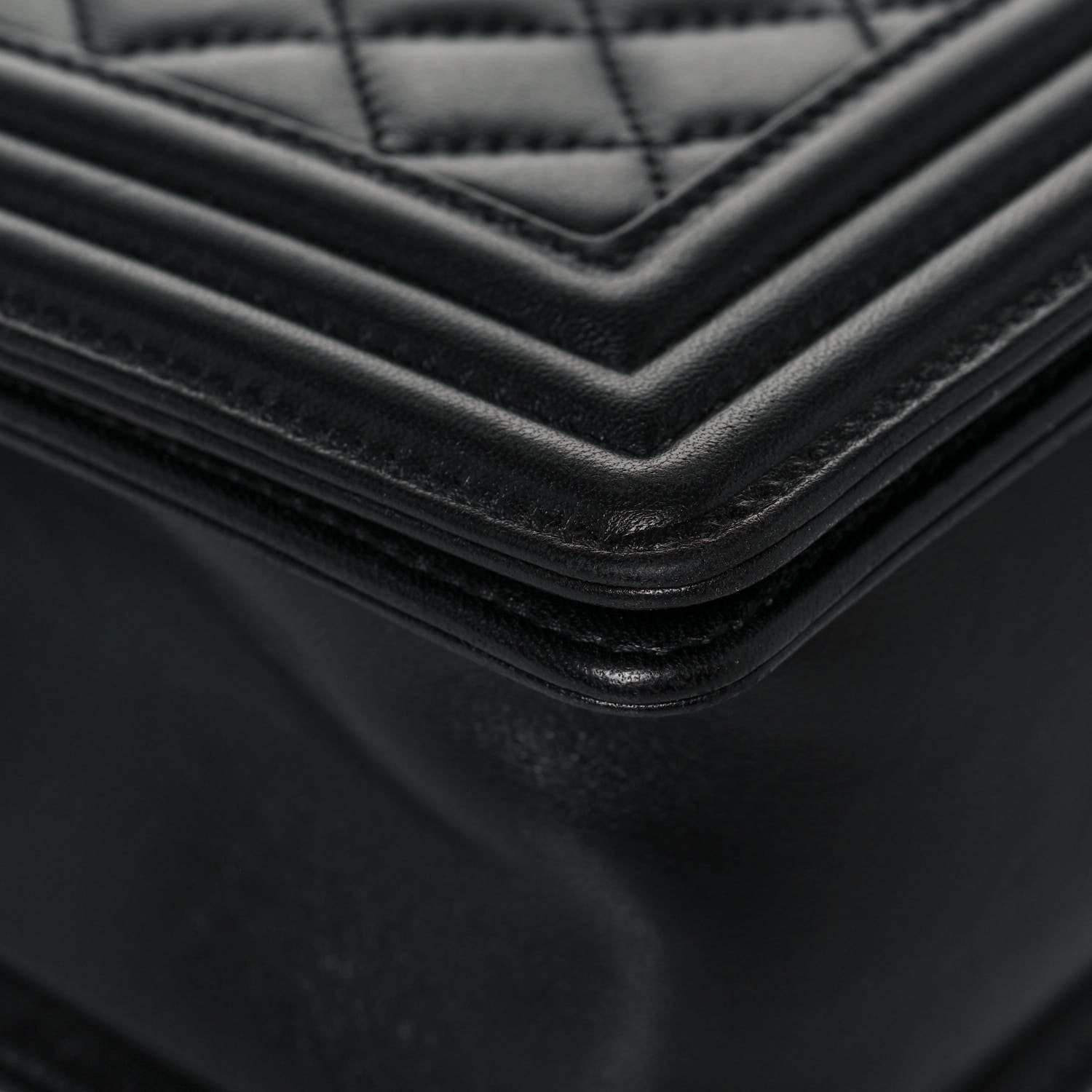 Chanel Lambskin Quilted Medium Boy Flap Black 9 of 18