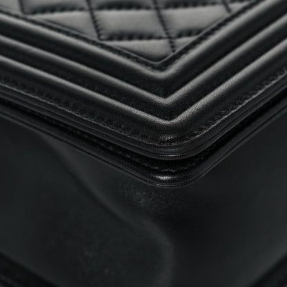 Chanel Lambskin Quilted Medium Boy Flap Black 9 of 18