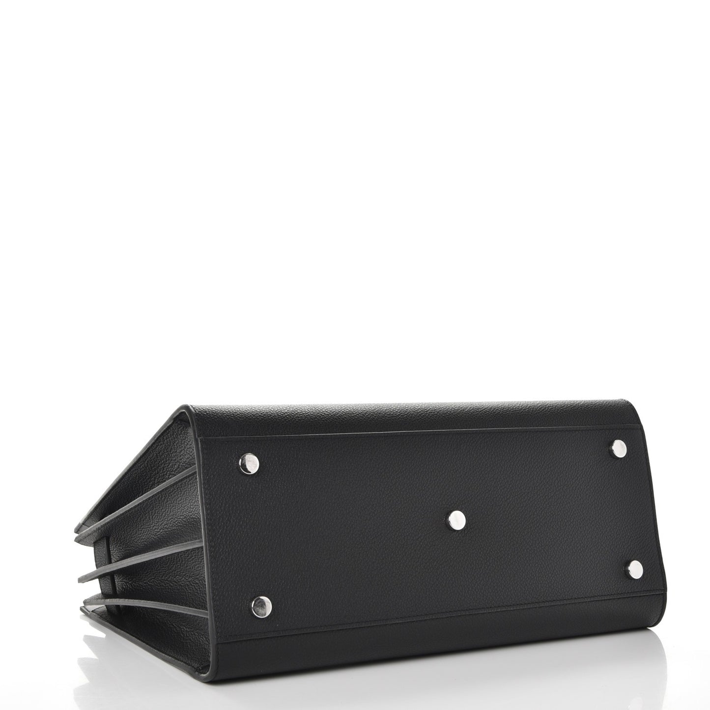 Grained Calfskin Small Sac De Jour Black
