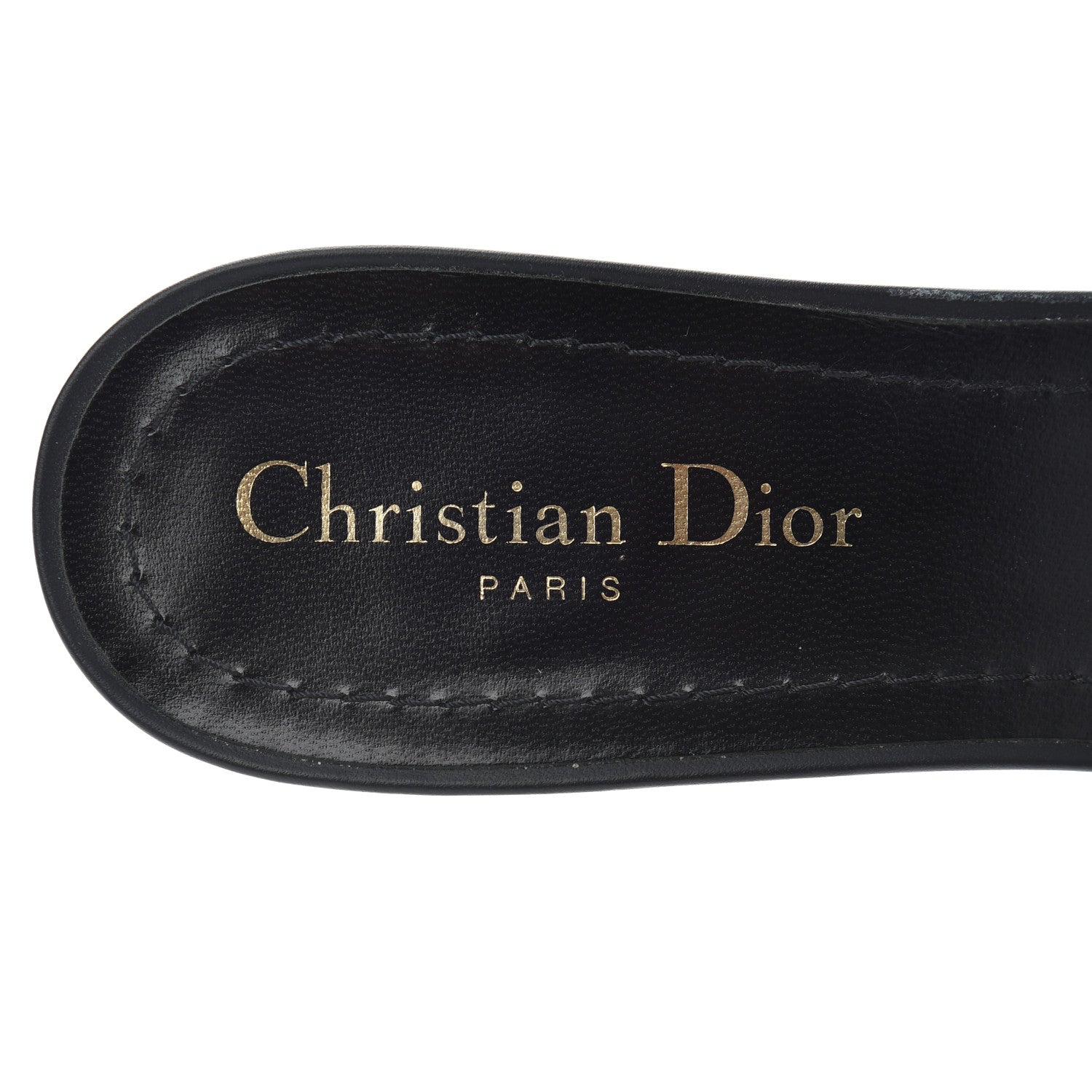 Christian Dior Cotton Embroidered Dway 40mm Slide Sandals 41 Deep Blue 7 of 13