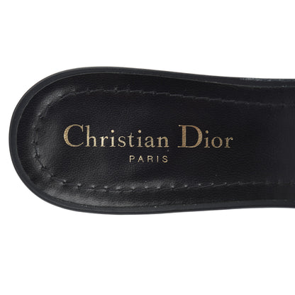 Christian Dior Cotton Embroidered Dway 40mm Slide Sandals 41 Deep Blue 7 of 13