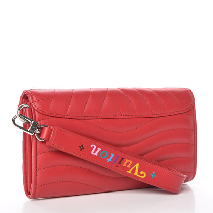 Louis Vuitton Calfskin New Wave Long Wallet Rouge 3 of 11