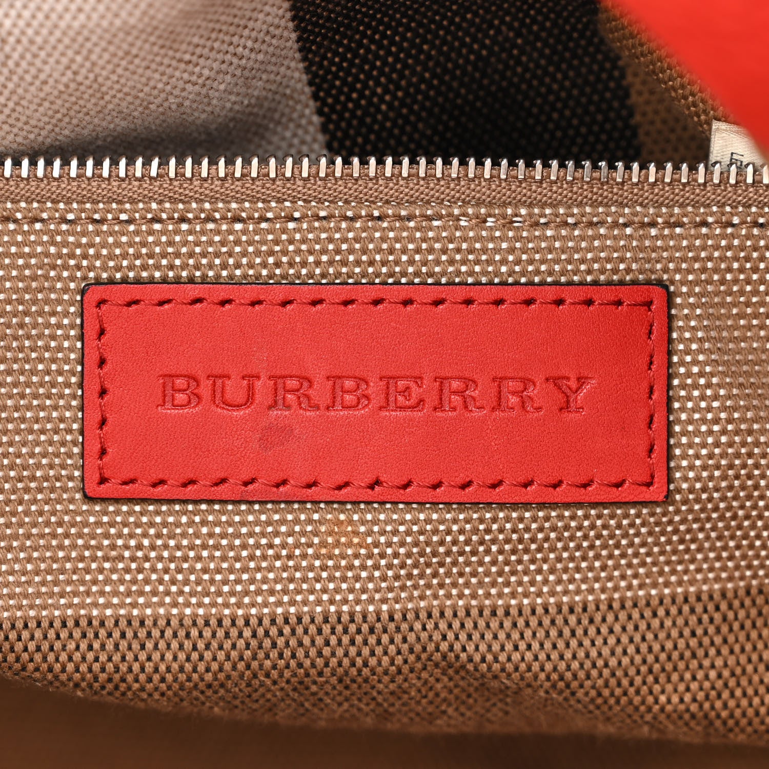 Burberry Grainy Calfskin House Check Small Maidstone Red 6 of 17