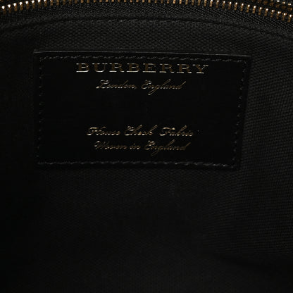 Burberry Derby Calfskin House Check Medium Banner Tote Tan 7 of 11