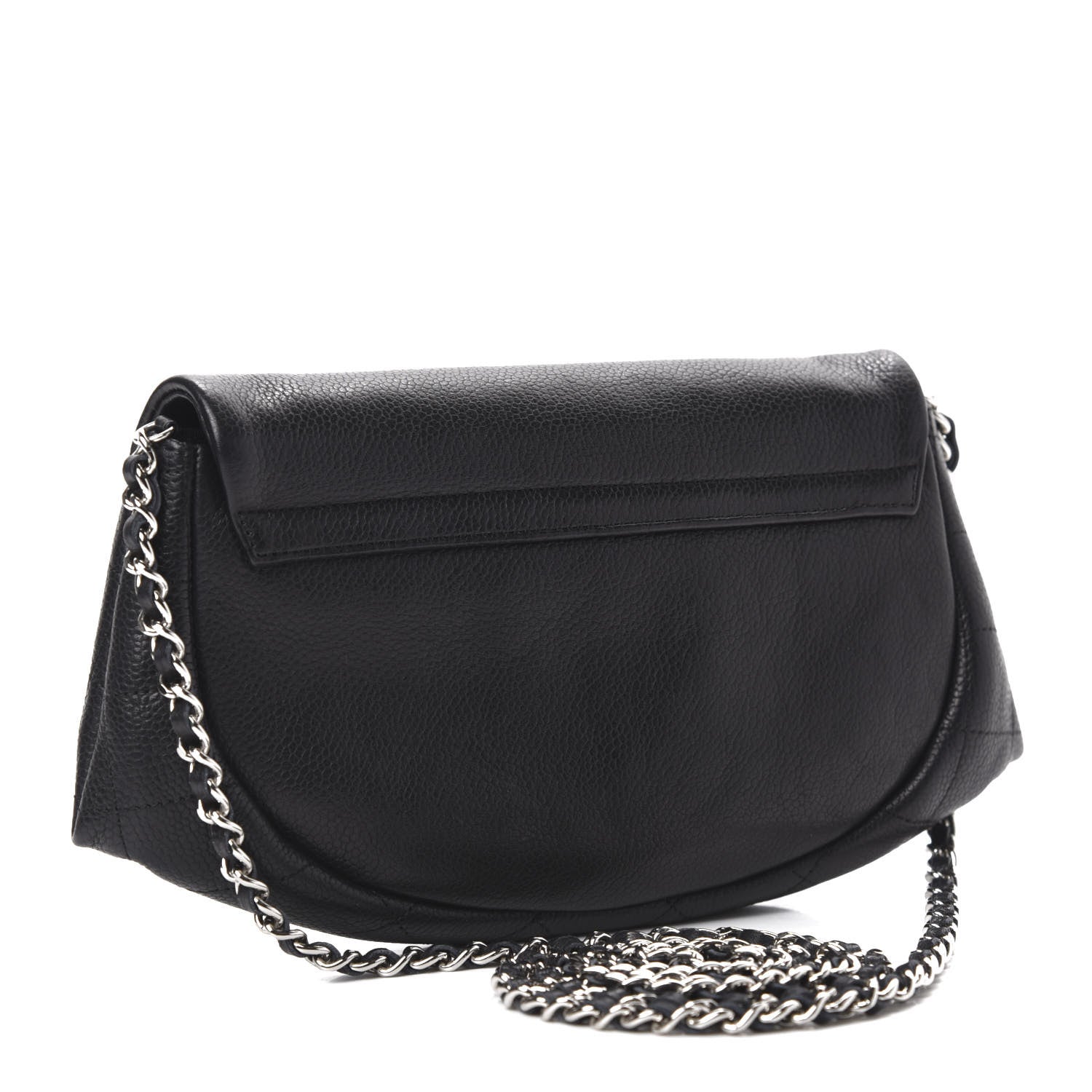Chanel Caviar Half Moon Wallet On Chain WOC Black 3 of 12