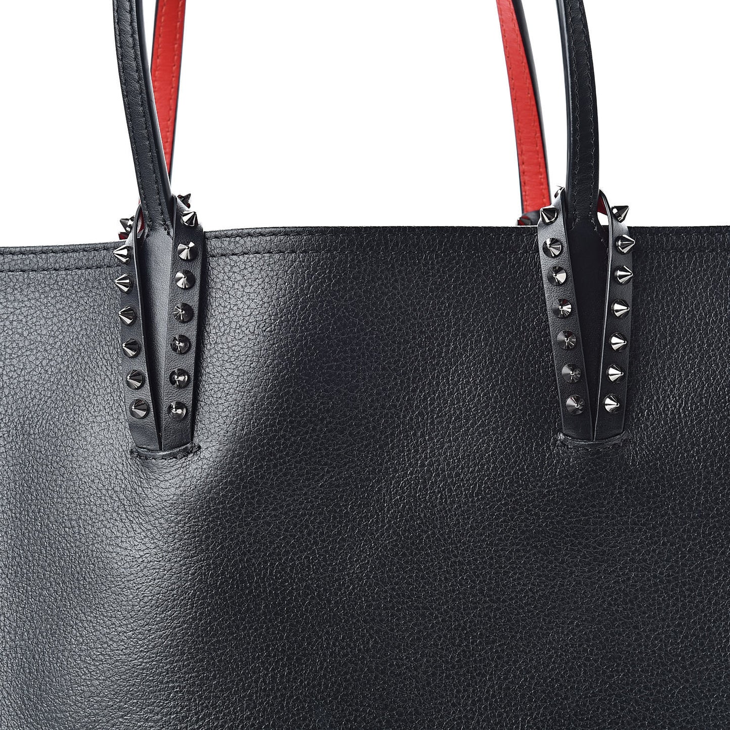 Calfskin Spikes East West Cabata Tote Black