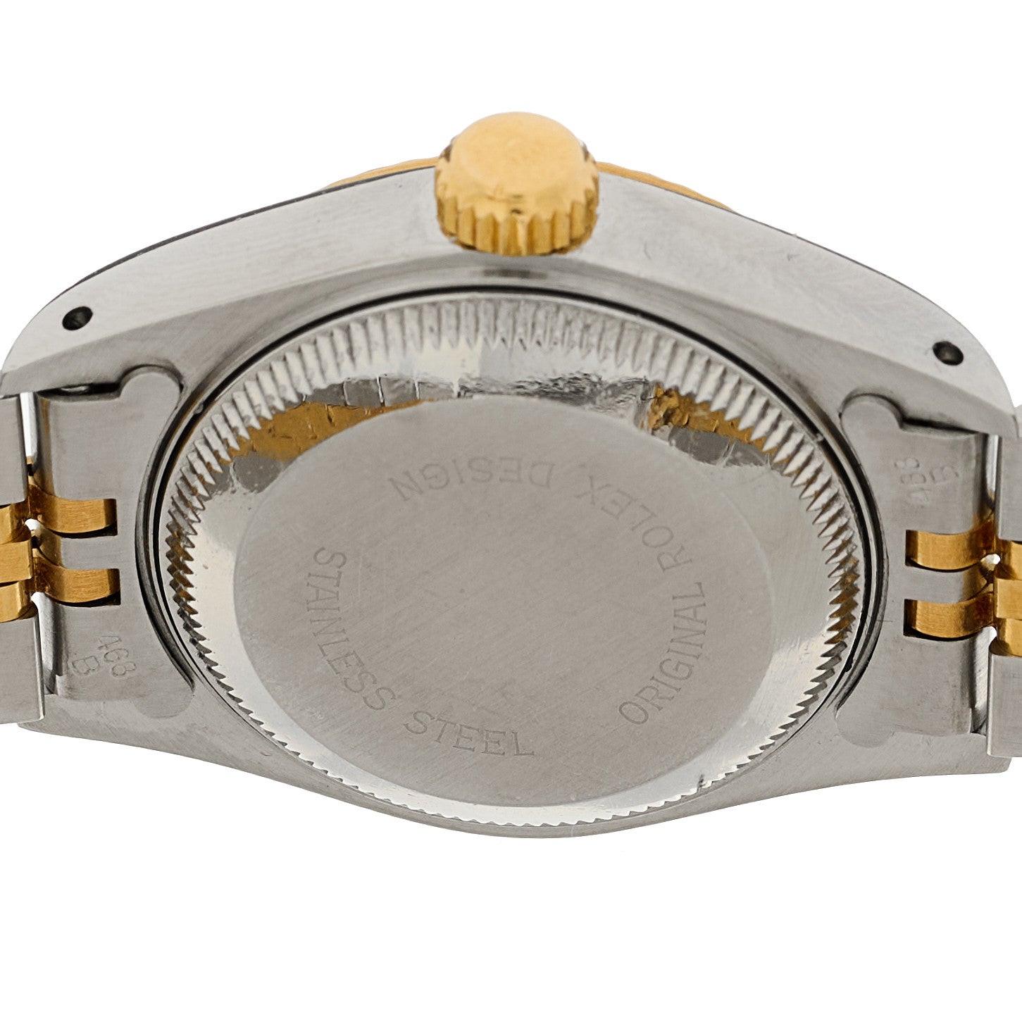 Rolex Stainless Steel 18K Yellow Gold Diamond 26mm Oyster Perpetual Datejust Watch White 69173 4 of 4