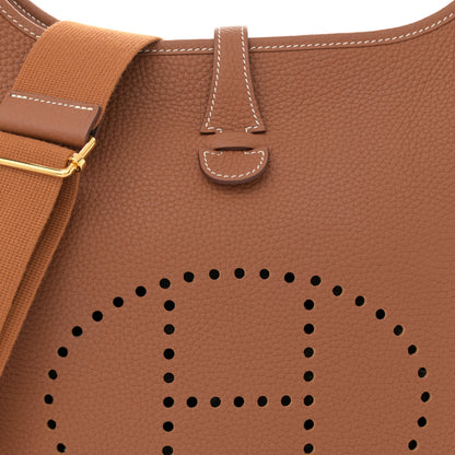 Hermes Taurillon Clemence Evelyne III PM Gold 8 of 11