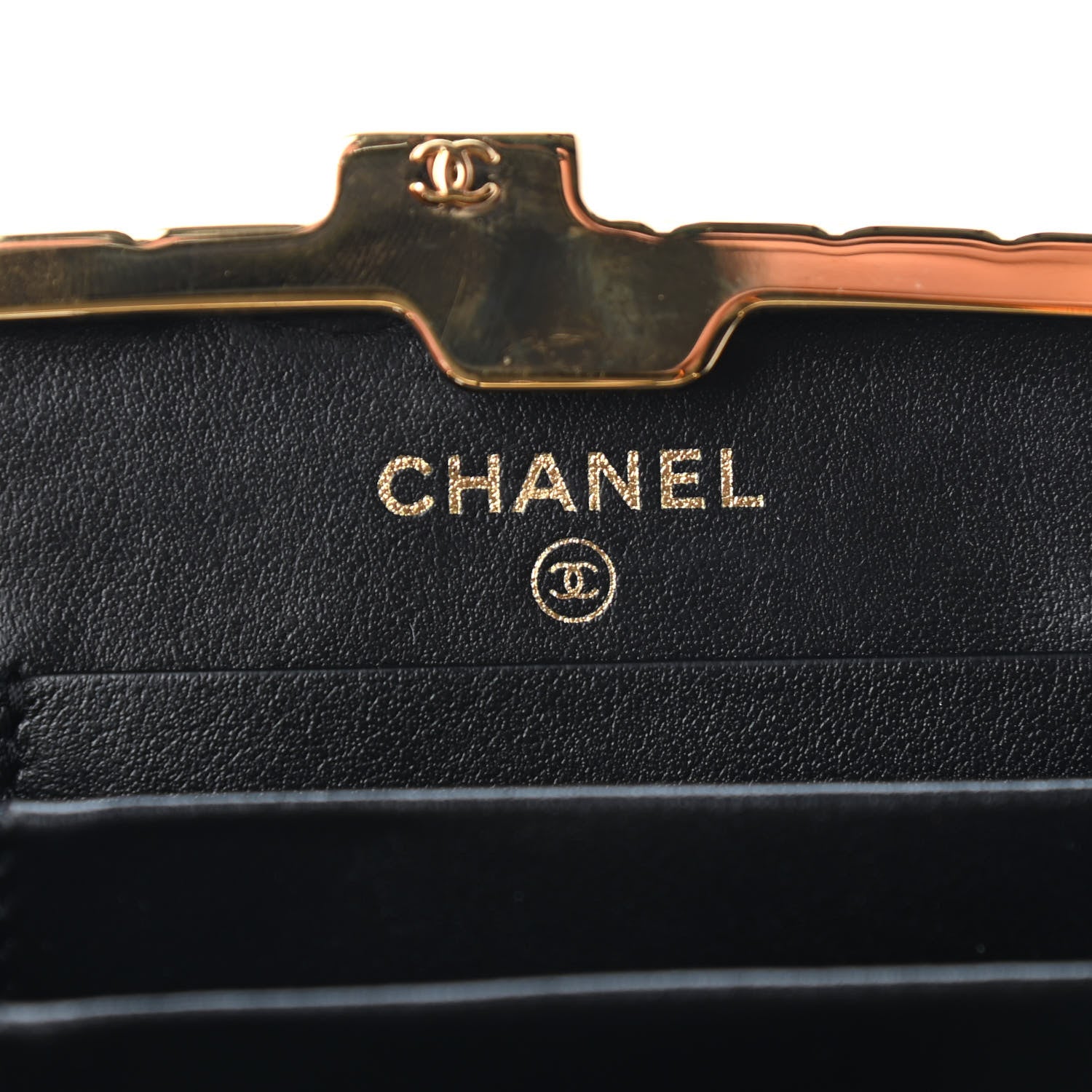 Chanel Glazed Goatskin Quilted Small Box With Chain Black 6 of 10