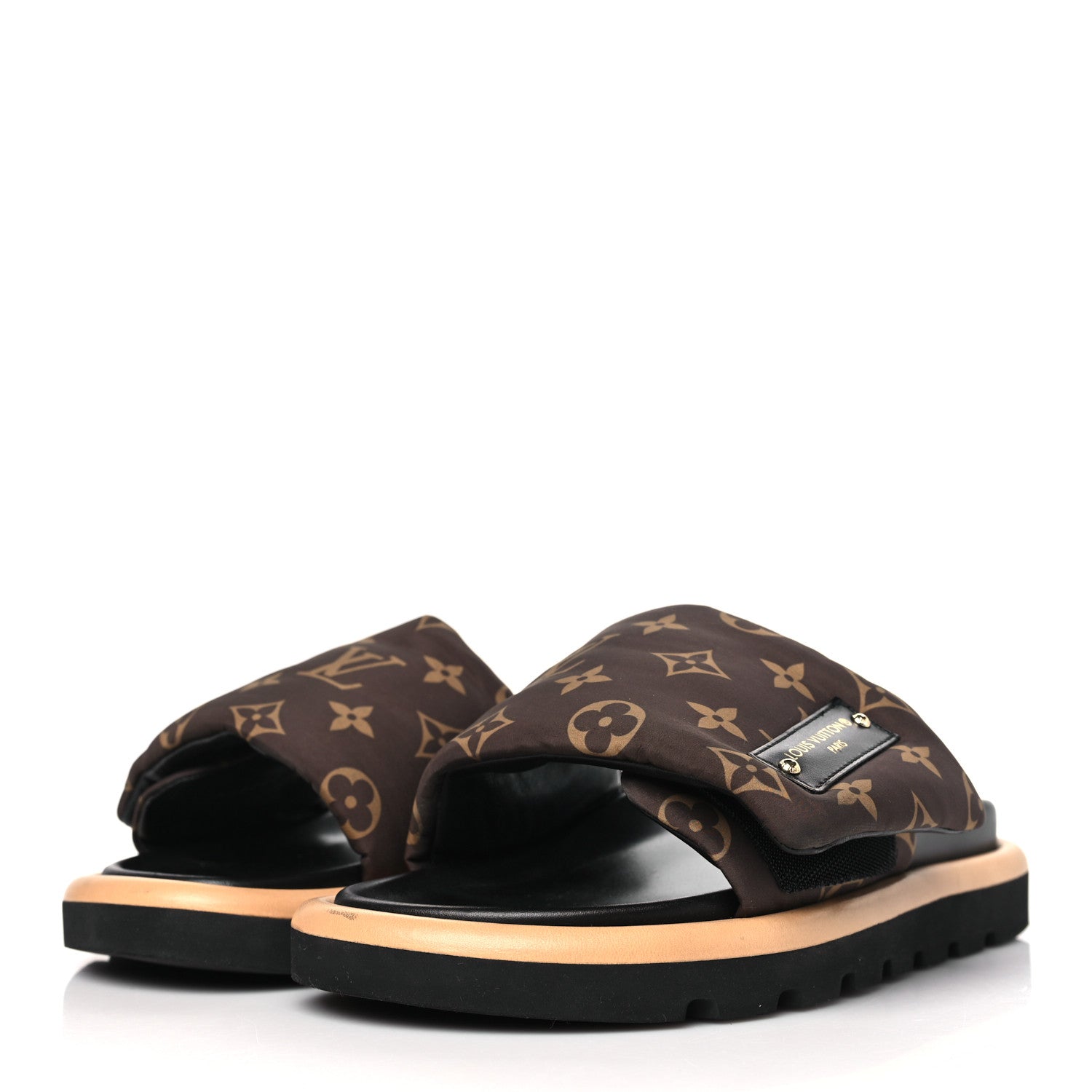 Louis Vuitton Nylon Monogram Pool Pillow Comfort Mule 37 Cacao Brown 3 of 10