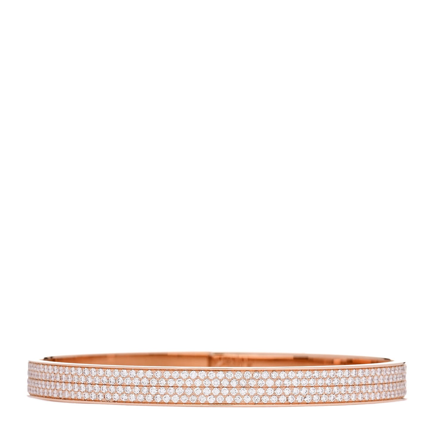 18K Rose Gold Diamond PM Kelly Full Pave Bracelet XS