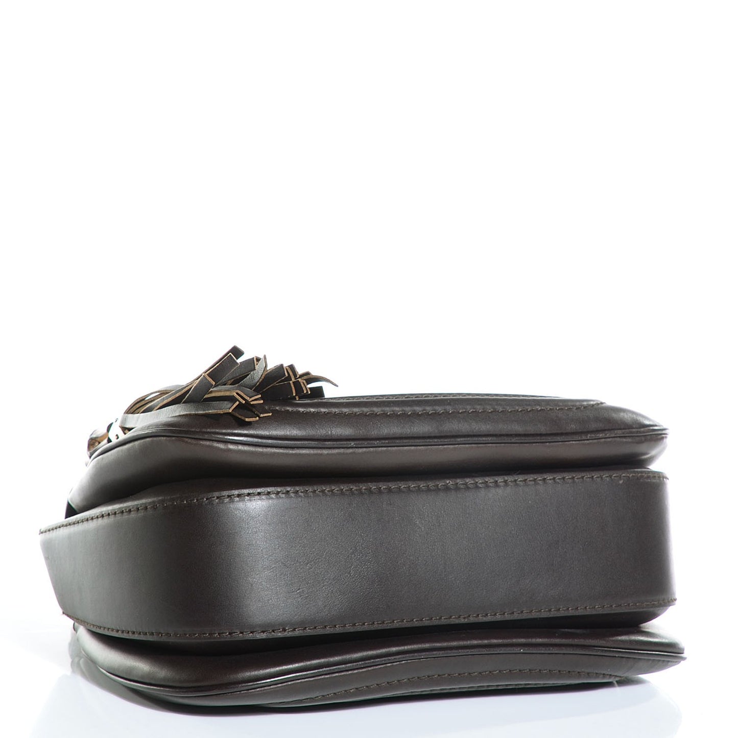 Saddle Soft Calfskin Sfumato Small New Bamboo Top Handle Bag Winter Leaf