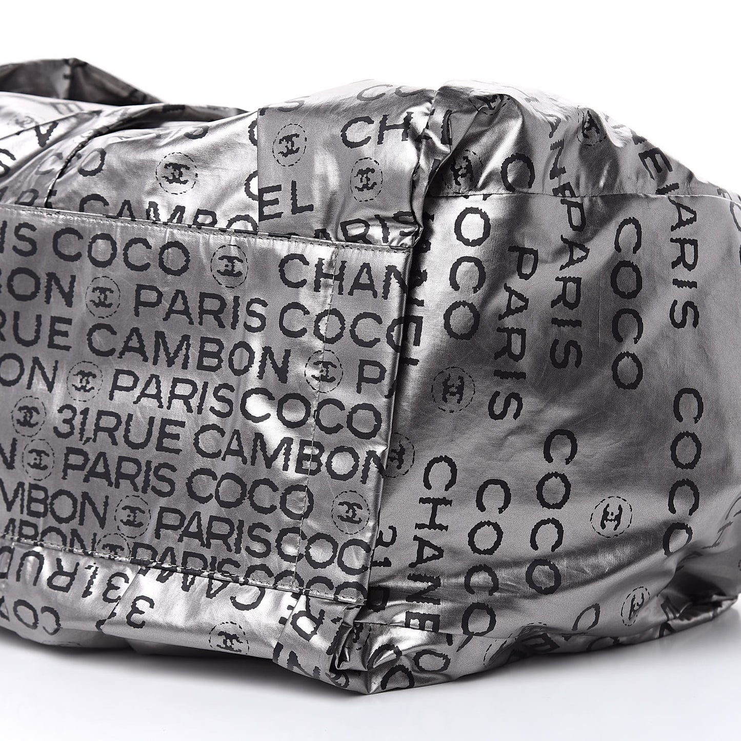 Lacquered Canvas Medium Unlimited Tote Argent Fonce