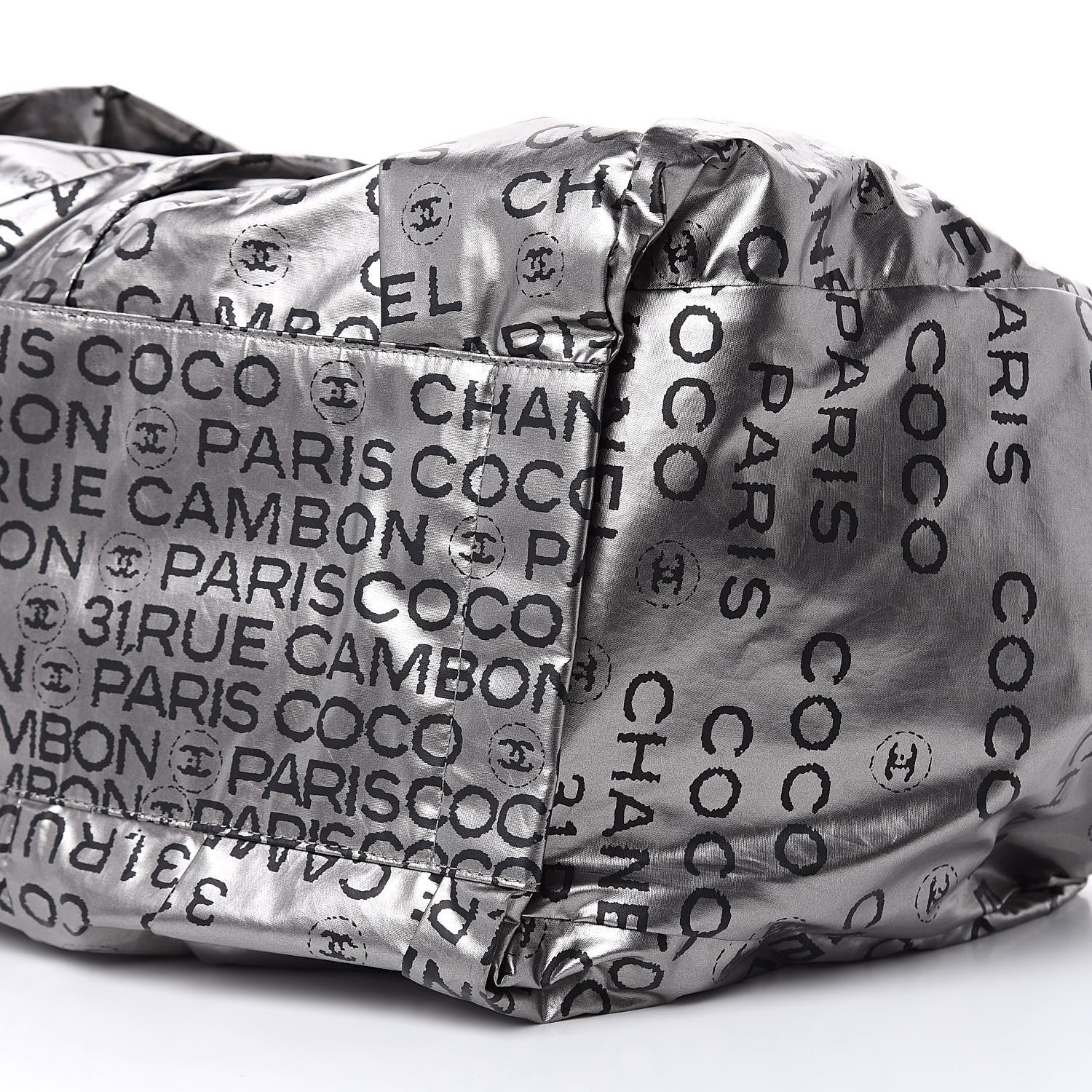 Chanel Lacquered Canvas Medium Unlimited Tote Argent Fonce 9 of 9