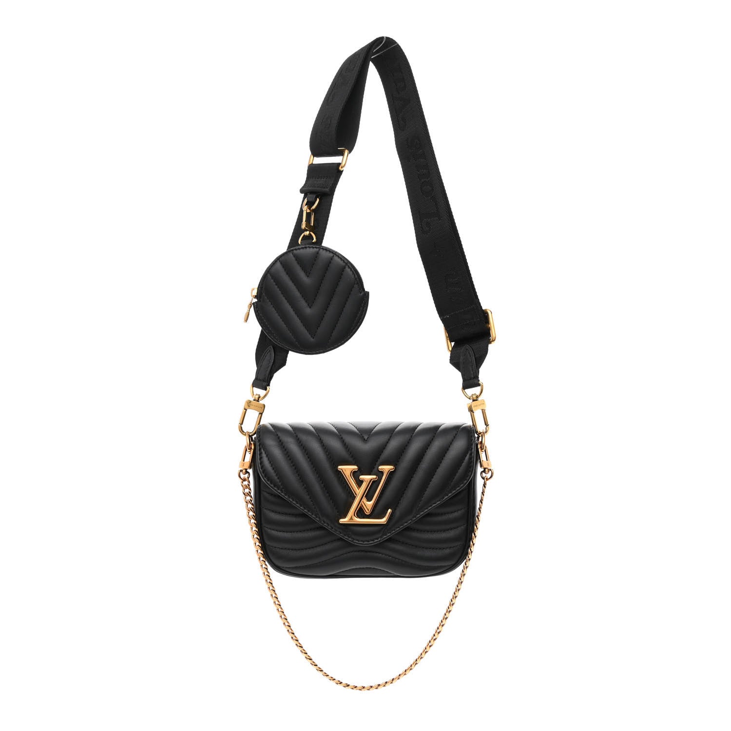 Louis Vuitton Calfskin New Wave Multi Pochette Black 1 of 13