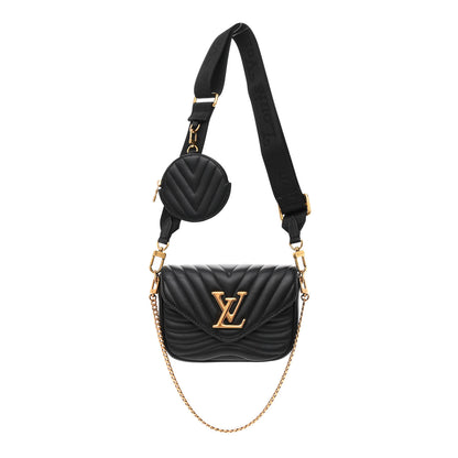Louis Vuitton Calfskin New Wave Multi Pochette Black 1 of 13