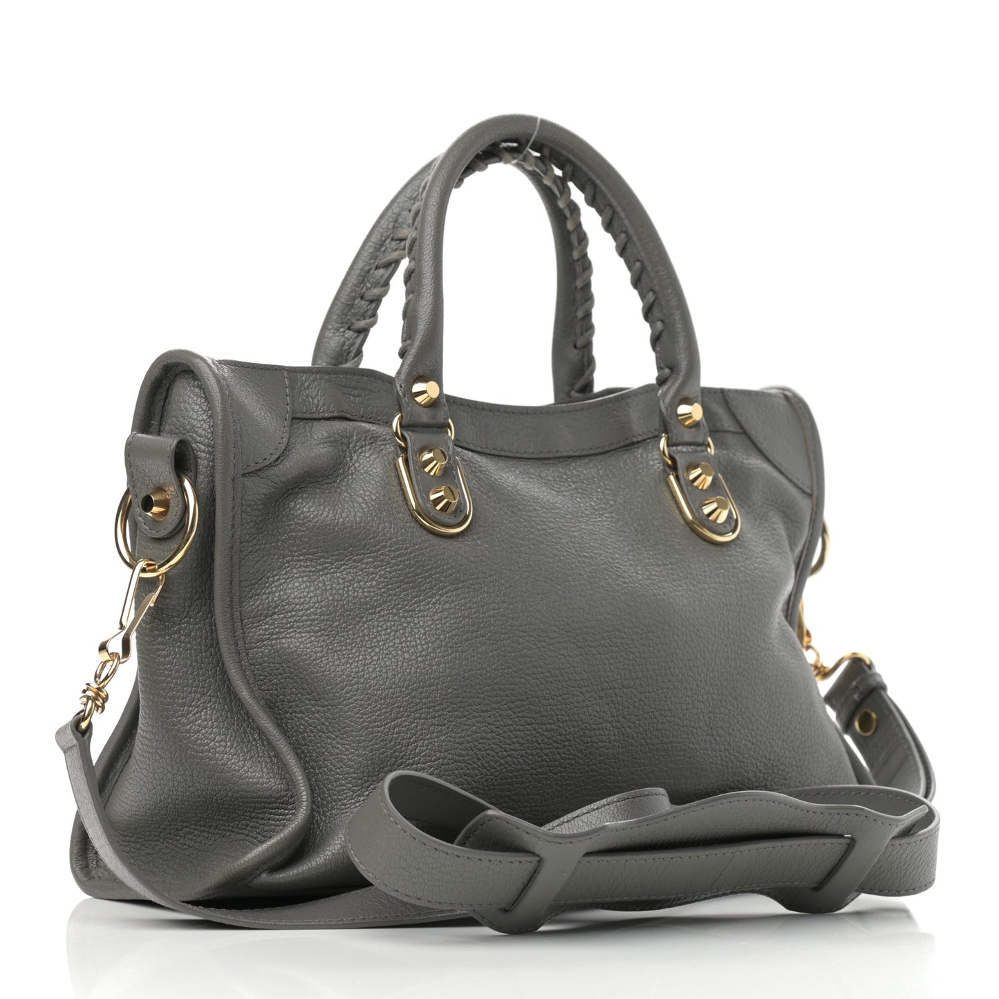 Chevre Gold Metallic Edge Hardware S City Gris Acier