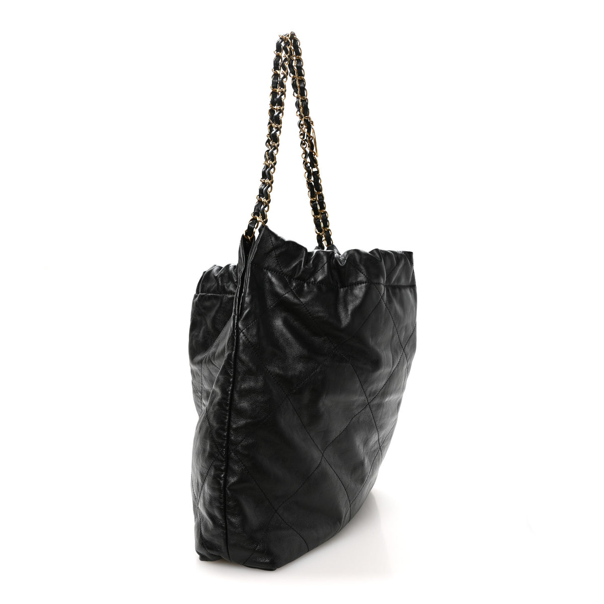 Chanel Shiny Calfskin Quilted Small Chanel 22 Black 3 of 10