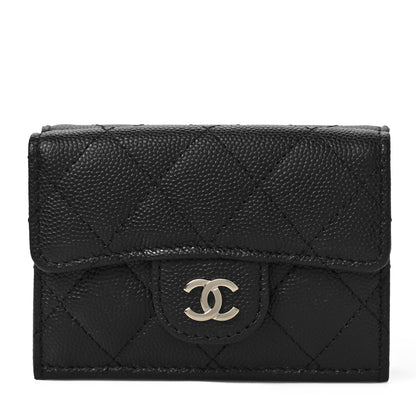 Chanel Caviar Quilted Double Flap Wallet Black 1 of 8