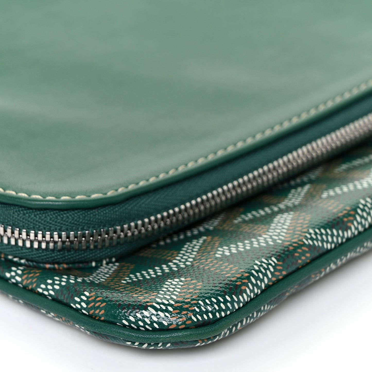 Goyardine Sainte Marie Soft Clutch Green