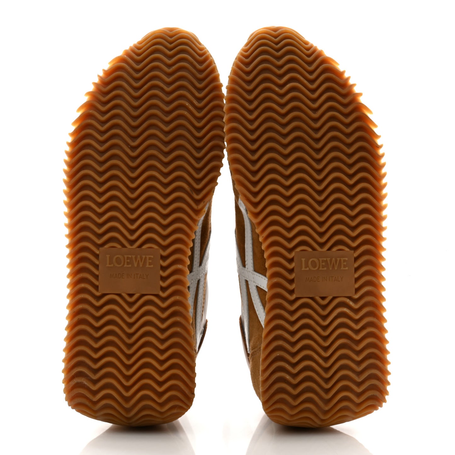 Nylon Suede Flow Runner Sneakers 38 Gold
