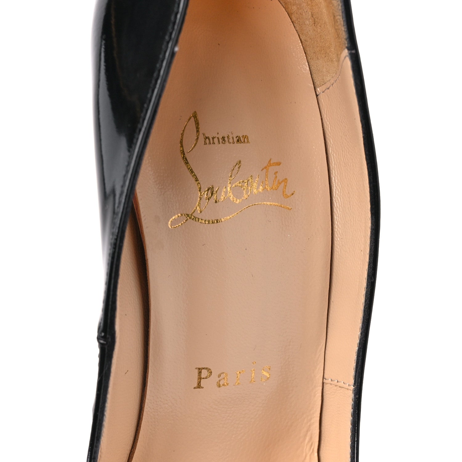 Christian Louboutin Patent Lady Peep 150 Pumps 37.5 Black 8 of 9