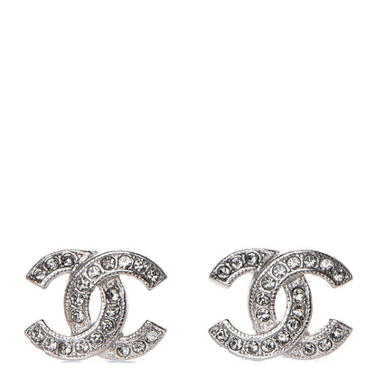 Chanel Crystal Mini CC Earrings Silver 1 of 6