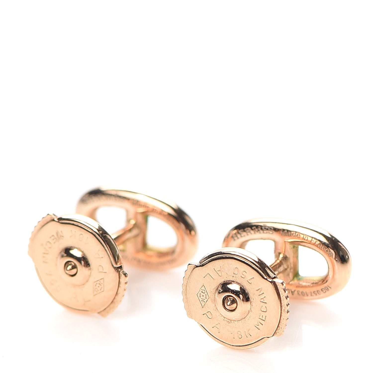Hermes 18K Rose Gold TPM Farandole Stud Earrings 3 of 6