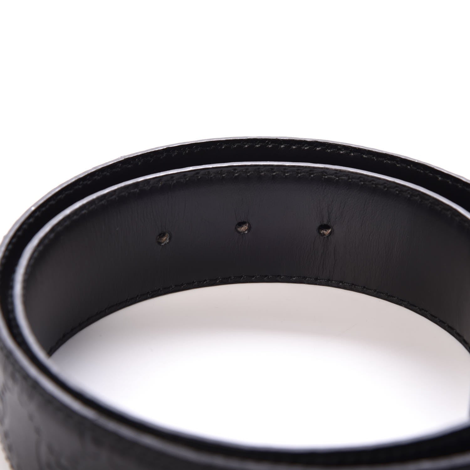 Gucci Guccissima Interlocking G Belt 95 38 Black 4 of 6