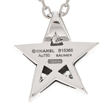 Chanel 18K White Gold Diamond Small Comete Geode Pendant Necklace 4 of 5