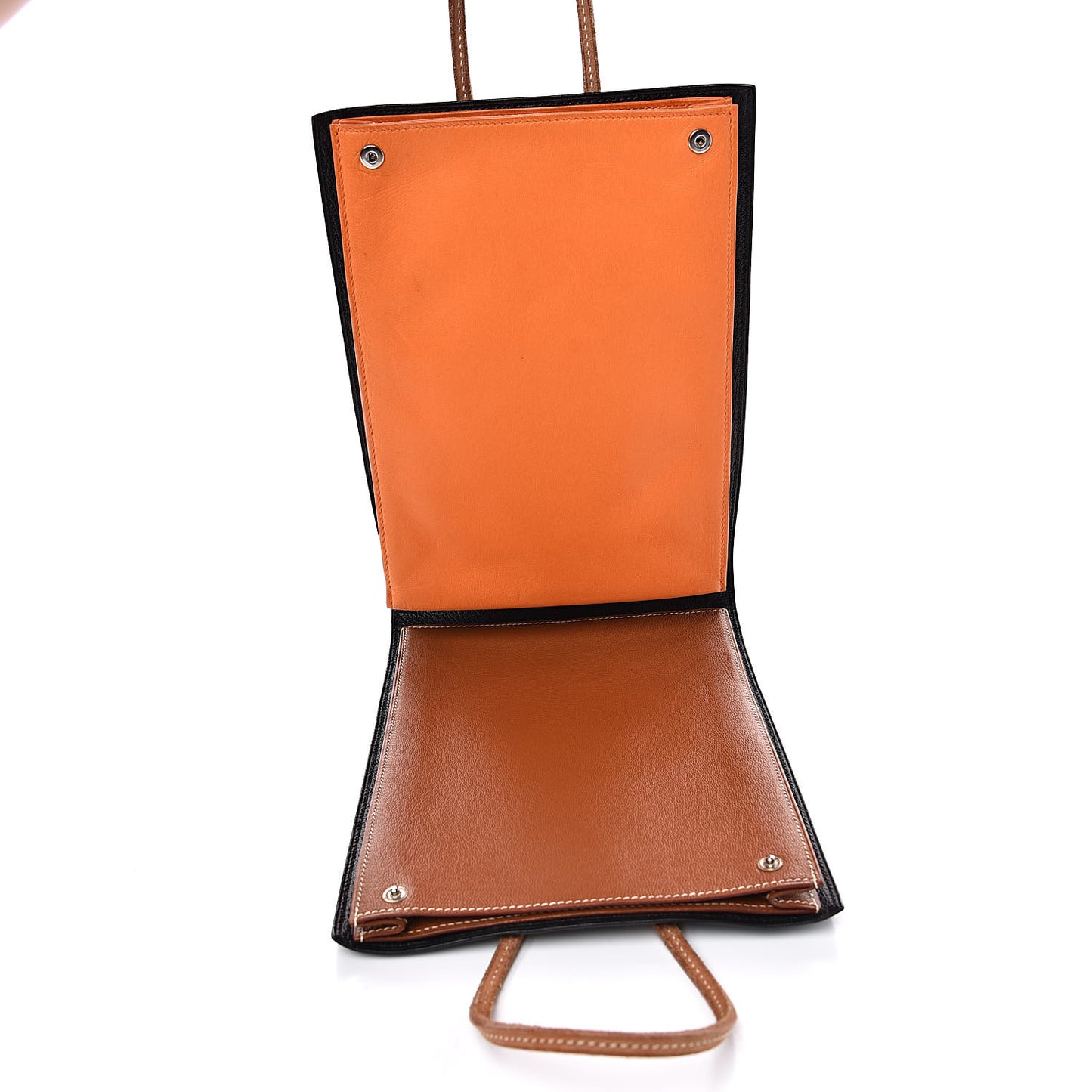 Box Tote Black Orange